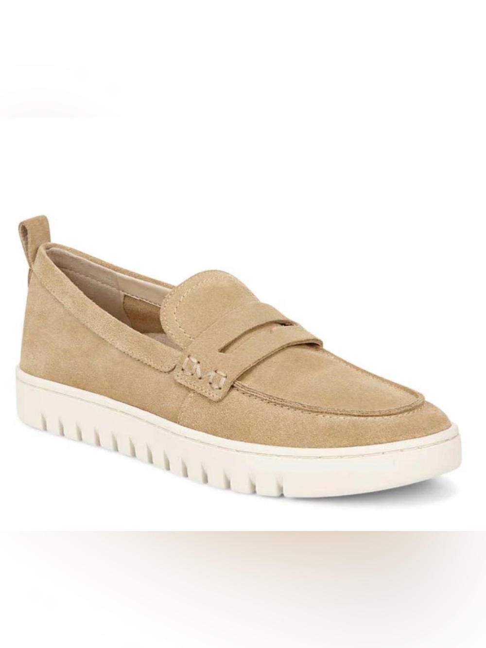 Vionic Uptown Suede Leather Slip-on Loafer In Sand Women's Sz 13, Camel Tan​